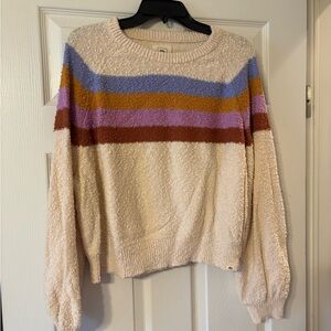 Rip Curl Women's Sweater with Cream and Stripes